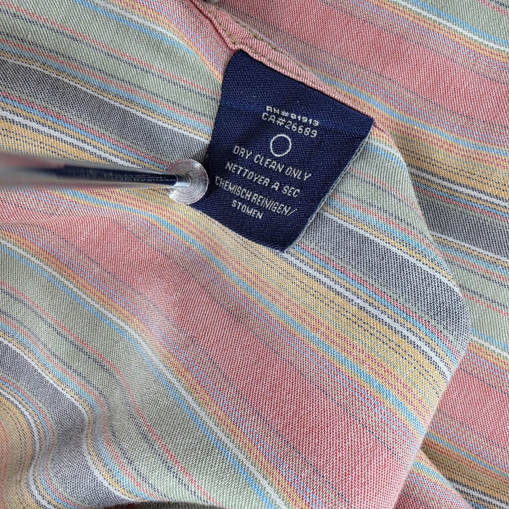 Robert Graham Button Down Shirt Mens L Heritage Cotton Striped Western Multi - Picture 7 of 8